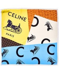 Celine - Square Silk Scarf - Lyst