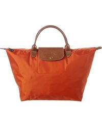 Le Pliage Medium Nylon Short Handle Tote Red