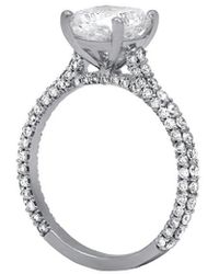 Diana M. Jewels Fine Jewellery 18k 2.89 Ct. Tw. Diamond Half-set Ring - Metallic