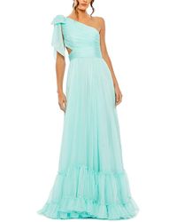 Mac Duggal - Tiered One Shoulder Ruched Gown - Lyst