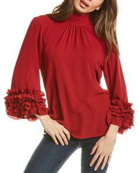vince camuto red blouse
