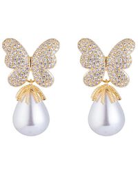 Eye Candy LA - Luxe Collection Monarch Butterfly Cubic Zirconia Crystal Drop Earring - Lyst