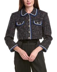 Sandro - Tweed Crop Jacket - Lyst