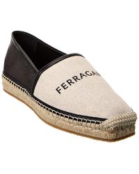 Ferragamo - Canvas & Leather Espadrille - Lyst