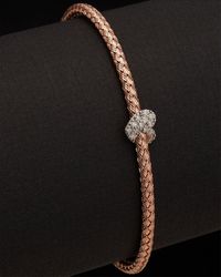Meshmerise - 18K Over 0.20 Ct. Tw. Diamond Bangle Bracelet - Lyst
