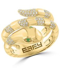Effy Fine Jewelry - 14K 0.34 Ct. Tw. Diamond & Tsavorite Ring - Lyst