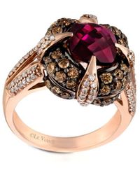 Le Vian 14k Rose Gold 3.39 Ct. Tw. Diamond & Rhodolite Ring - Multicolour