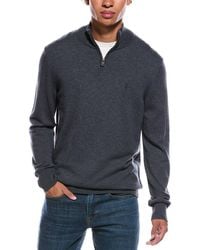 AllSaints - Allsaints Kilburn Zip Wool-Blend Funnel Neck Sweater - Lyst