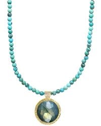 Liv Oliver - 18k Plated 24.75 Ct. Tw. Gemstone Cz Drop Necklace - Lyst