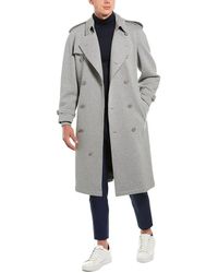 Burberry Jersey Long Trench Coat - Grey