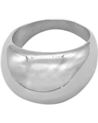 Adornia - Stainless Steel Dome Ring - Lyst