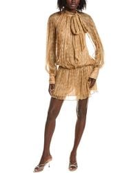 Alexis - Hailey Silk-Blend Mini Dress - Lyst