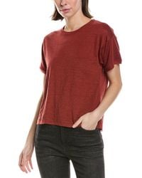 FRAME - Linen Crew T-Shirt - Lyst