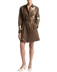 Vince - Placed Cream Iris Shirt Dress - Lyst