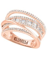 Effy Fine Jewelry - 14K Rose 0.87 Ct. Tw. Diamond & Gemstone Ring - Lyst