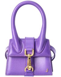 Jacquemus Le Chiquito Montagne Mini Leather Shoulder Bag - Purple