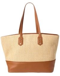 Surell - Straw & Vegan Leather Tote - Lyst