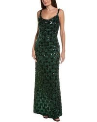 Sho - By Tadashi Ji Eyelash Fringe & Sequin Maxi Dress - Lyst