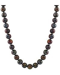 Splendid - Rhodium Plated 9-10nn Pearl Necklace - Lyst
