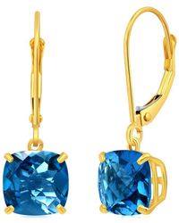 MaxColor - 10k 4.10 Ct. Tw. Londen Blue Topaz Earrings - Lyst