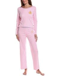 Cozyland by Morgan Lane - 2Pc Glinda Striped Pajama Set - Lyst