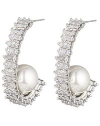 Eye Candy LA - Cz Ava Half Loop Earrings - Lyst