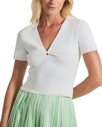 10 Crosby Derek Lam - Belle Compact Knit Twist Front Sweater - Lyst