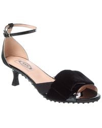 Tod's - Tods Logo Patent Sandal - Lyst