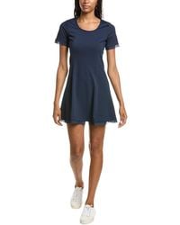 Stella Parker - Scoop Neck Mesh Detail Dress - Lyst