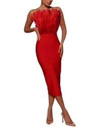 AMINA GLAM - Midi Dress - Lyst