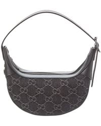 Gucci - Ophidia Mini GG Denim & Leather Shoulder Bag - Lyst