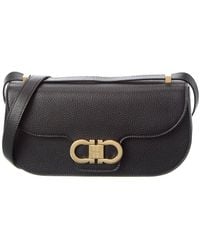 Ferragamo - Gancini Double Leather Shoulder Bag - Lyst