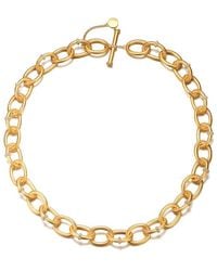 Rachel Glauber - 14k Plated Cz Necklace - Lyst