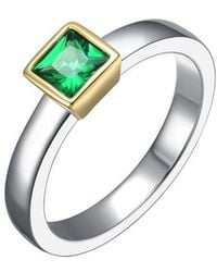 Rachel Glauber - 14K Plated Cz Engagement Ring - Lyst