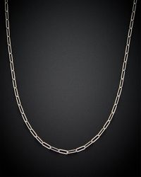 Italian Gold - 14k Polished Paperclip Chain Necklace - Lyst