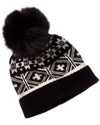 Sofiacashmere - Sofiacashmere Fairisle Wool & Cashmere-Blend Hat - Lyst