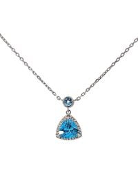 Gemstones - 1.63 Ct. Tw. Diamond & Topaz Necklace - Lyst