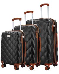 Izod - Fit 3pc Lightweight Hard Shell Luggage Set - Lyst