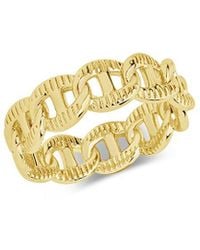 Sterling Forever - 14k Plated Zola Chain Ring - Lyst