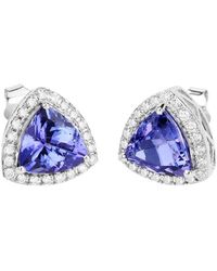Diana M. Jewels - Fine Jewelry 14k 3.82 Ct. Tw. Diamond & Tanzanite Studs - Lyst