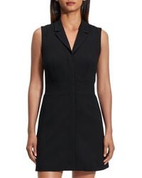 Theory - Front Zip Mini Dress - Lyst
