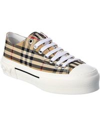 Burberry Vintage Check Canvas Trainer - Natural