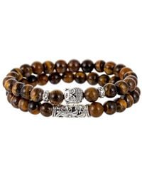 Eye Candy LA - Luxe Collection Luka Tiger Eye 2 Piece Beaded Bracelet - Lyst