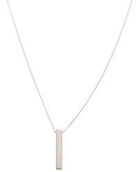 Italian Gold - 10K Engravable Long Cube Adjustable Necklace - Lyst