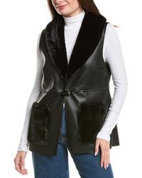 La Fiorentina - Faux Leather Vest - Lyst