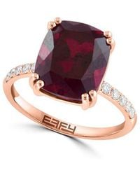 Effy Fine Jewelry - 14K Rose.33 Ct. Tw. Lab-Grown Diamond & Lab-Grown Ruby Ring - Lyst