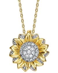Rachel Glauber - Two-tone Plated Cz Necklace - Lyst