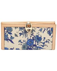 Gucci - Wave Floral Print Canvas And Leather Contine - Lyst