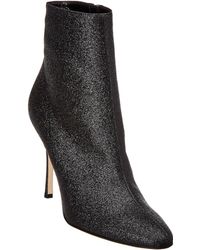 Manolo Blahnik Insopo 105 Glitter Bootie - Black