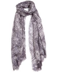 Blue Pacific - Vintage Paisley Print Cashmere-Blend Scarf - Lyst